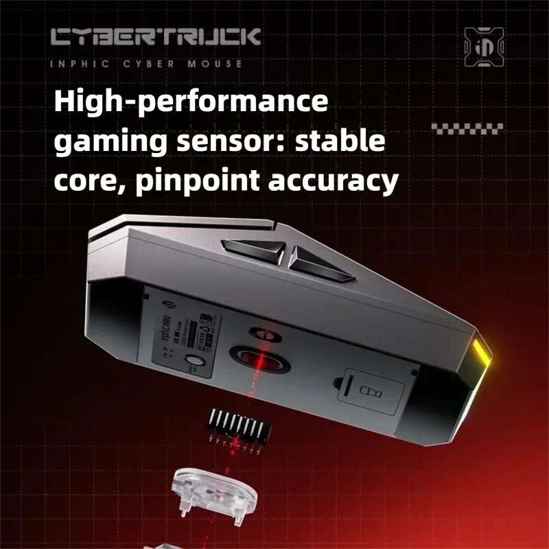 INPHIC YuanChuang-Cyber Three Mode Game Mouse 12800DPI RGB Light Effect Bluetooth Wireless Mouse