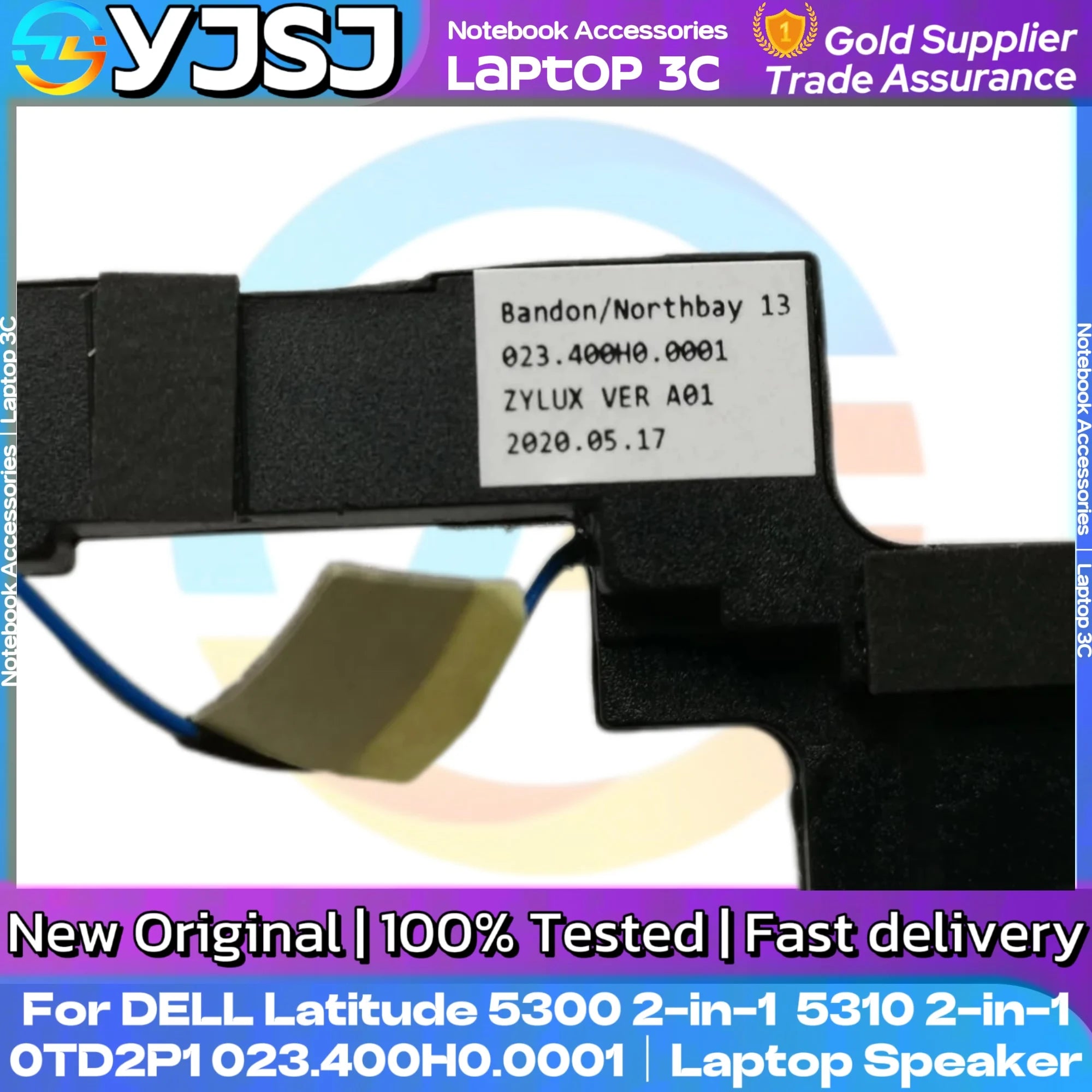 NEW GENUINE Original Laptop Speaker for DELL Latitude 5300 2in1 5310 2-in-1 built-in Speaker 0TD2P1 023.400H0.0001