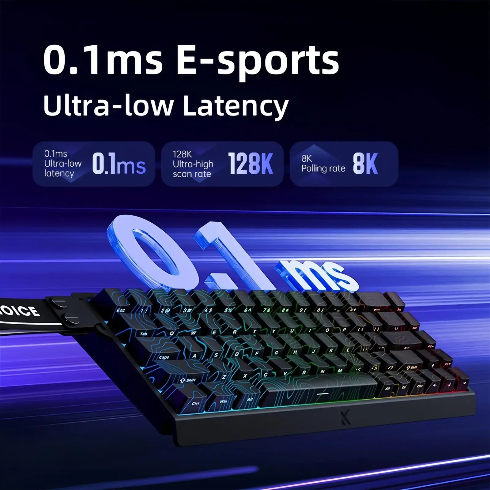 MCHOSE ACE68 Magnetic Keyboard Wired Mechanical ACE60 Pro for Gaming 0.01mm RapidTrigg 8000Hz SOCD/Rs 0.125ms 128K Sampling Rate