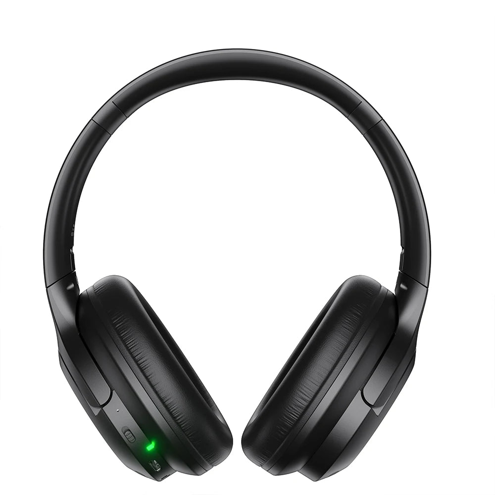 Wireless headphones QERE E80 Earphone bluetooth 5.3 ANC Noise Cancellation Hi-Res Audio Over the Ear Headset 70H 40mm Driver2.4G
