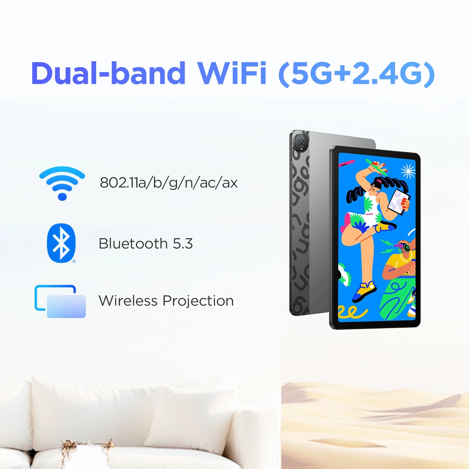 UGEE UT2 Fun Drawing Pad 6GB+128GB Full-Laminated Screen 2K Ultra HD Android 14 Tablet Drawing 7000mAh+18W 10.36 inch with Pen