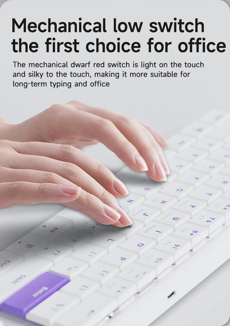 Ajazz NKL61 Wired And Matte Office Keyboard 61-Key Slim Body ABS Wired Office Keyboard Suitable For Office Use