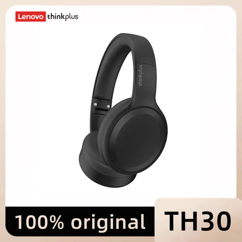 Lenovo TH30 Wireless Bluetooth Headphones with Headwear Earmuffs, Sports Earphones, Esports Games with Microphone
