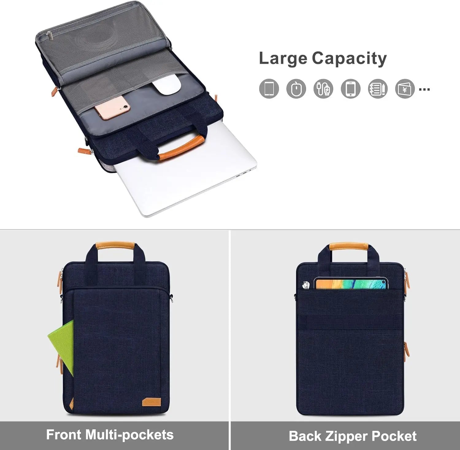 Laptop Sleeve Bag for MacBook Air/Pro 13–16 inch (M1–M5) – Protective Carrying Case with Shoulder Strap for HP, Dell, Lenovo, Asus Notebooks