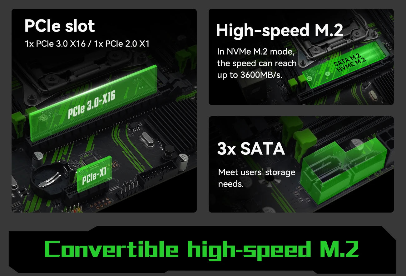 MACHINIST X99 Motherboard X99 PR9 Support TPM2.0 LGA 2011-3 Intel Xeon E5 V3&V4 CPU DDR4 RAM SATA/NVME M.2 Slot USB3.0