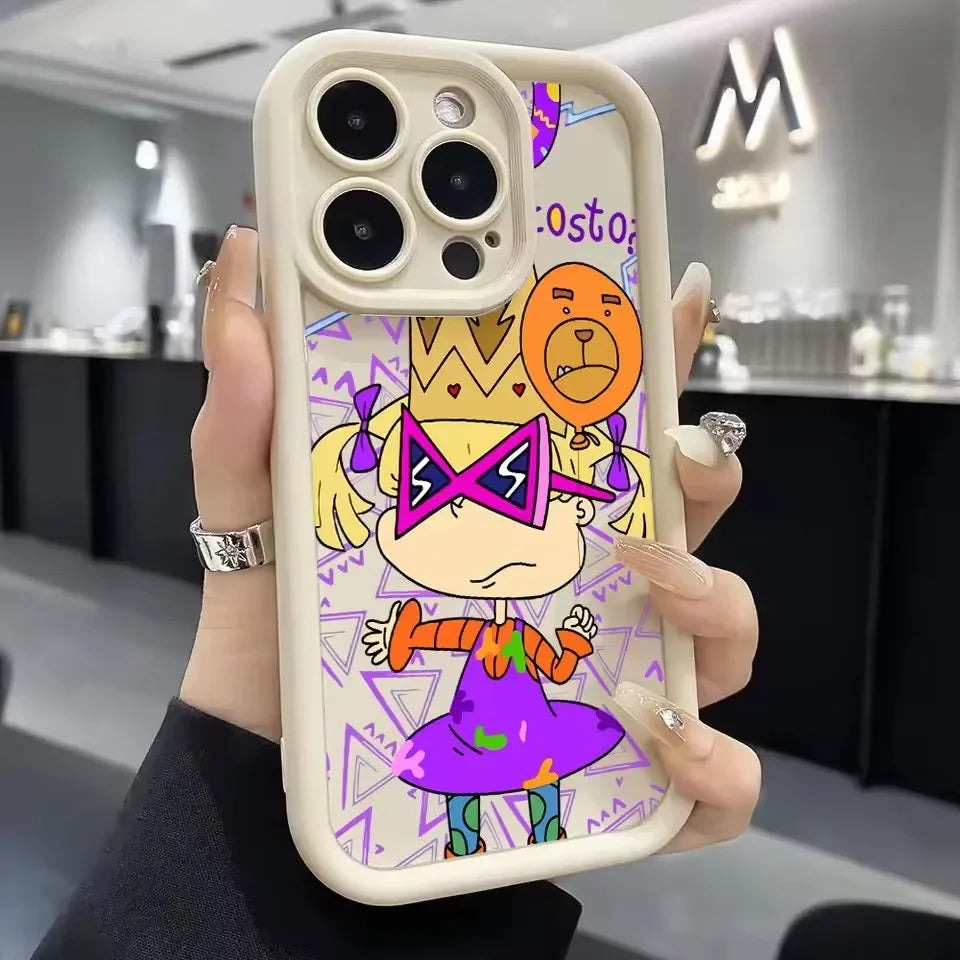 Funny Cartoon Phone Case for IPhone 16 15 14 13 12 11 Pro Max 16 XS X  Plus Soft TPU Back Cover