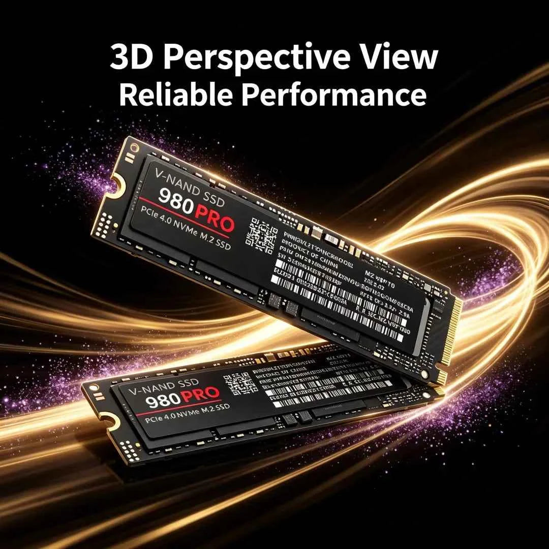 980 Pro M2 2280 NVMe High Speed SSD Hard Disk 1/2/4TB Option, High Read Write Speed Solid State Drive Perfect for PS5 Gaming Mac
