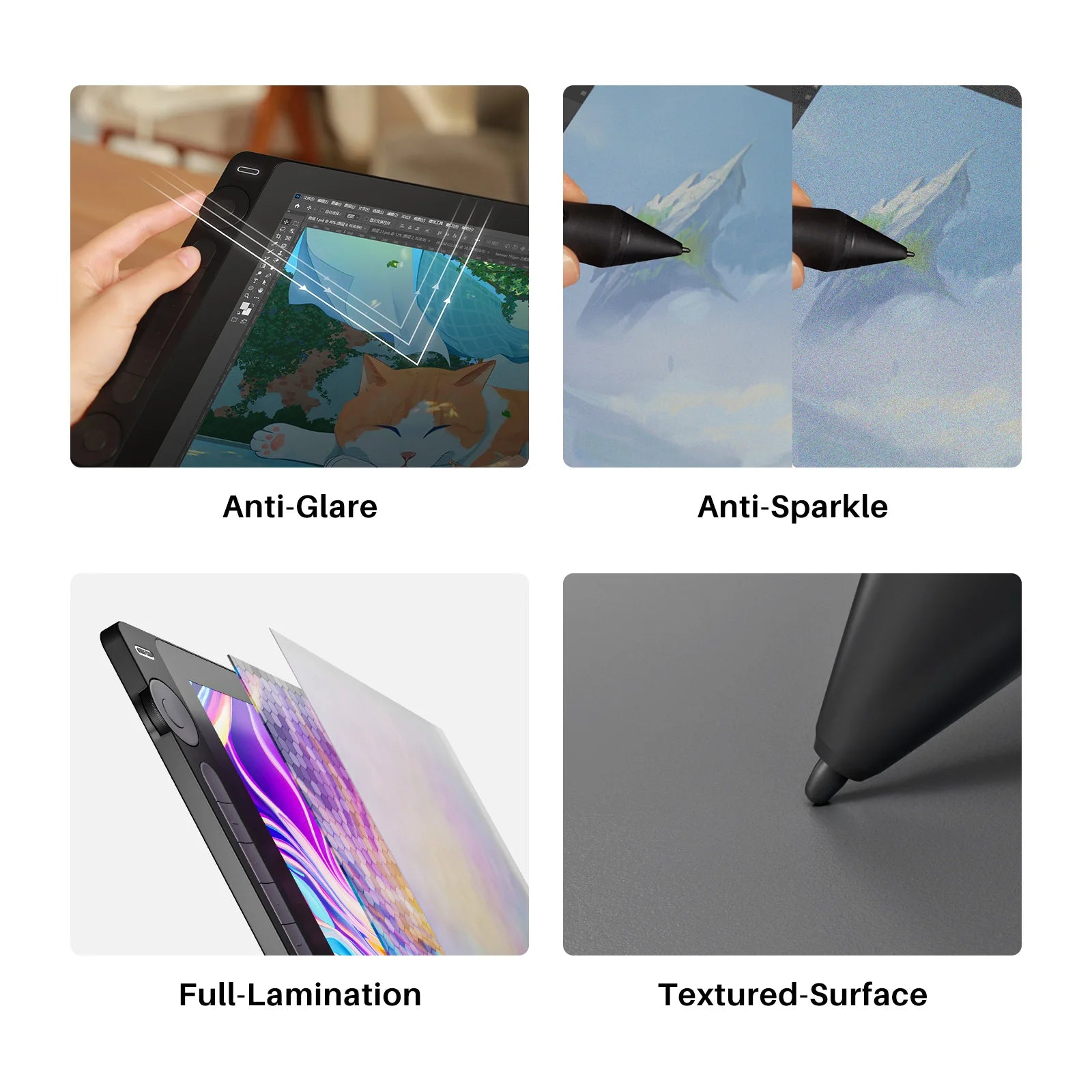 HUION Kamvas 16 (Gen 3) Drawing Tablet with Screen 15.8 Inch Canvas Glass Graphic Drawing Monitor 99%sRGB 16384 PenTech 4.0
