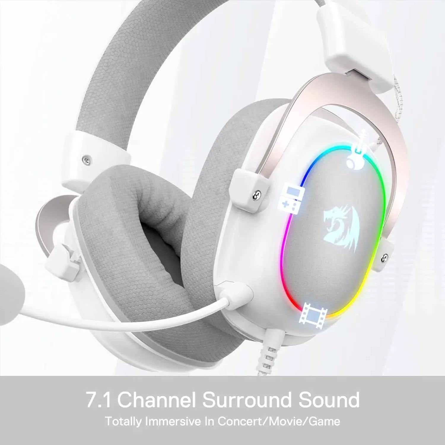 Redragon H510 Zeus-X RGB Wired Backlit Gaming Headset 7.1 Surround Sound Multi Platforms Headphone