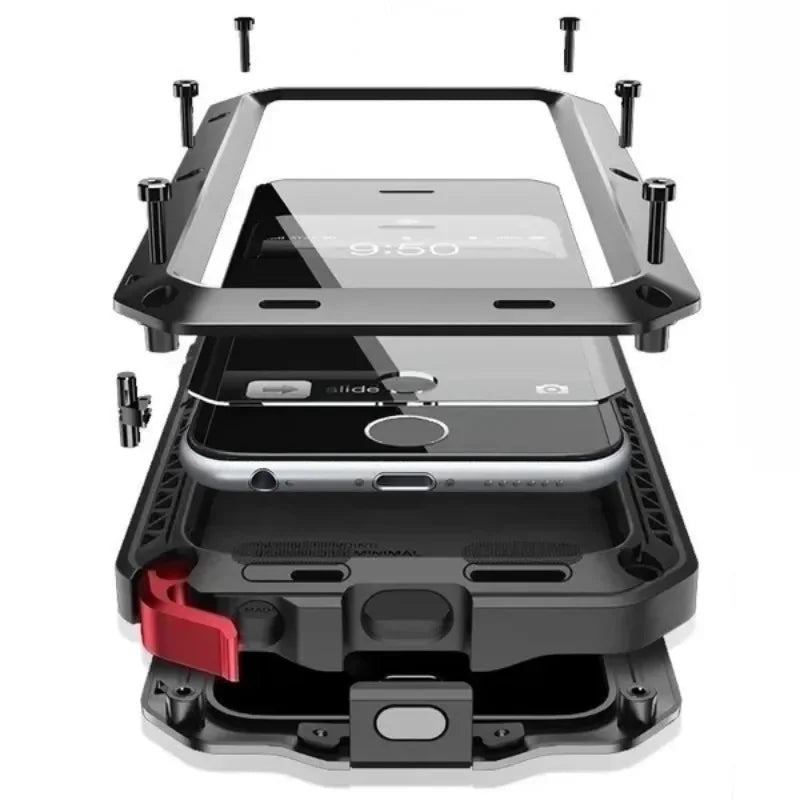 Case For Samsung S26 S25 S24 S23 Ultra Plus Case Heavy Duty Protection Doom Armor Metal Aluminum Phone Luxury Cover