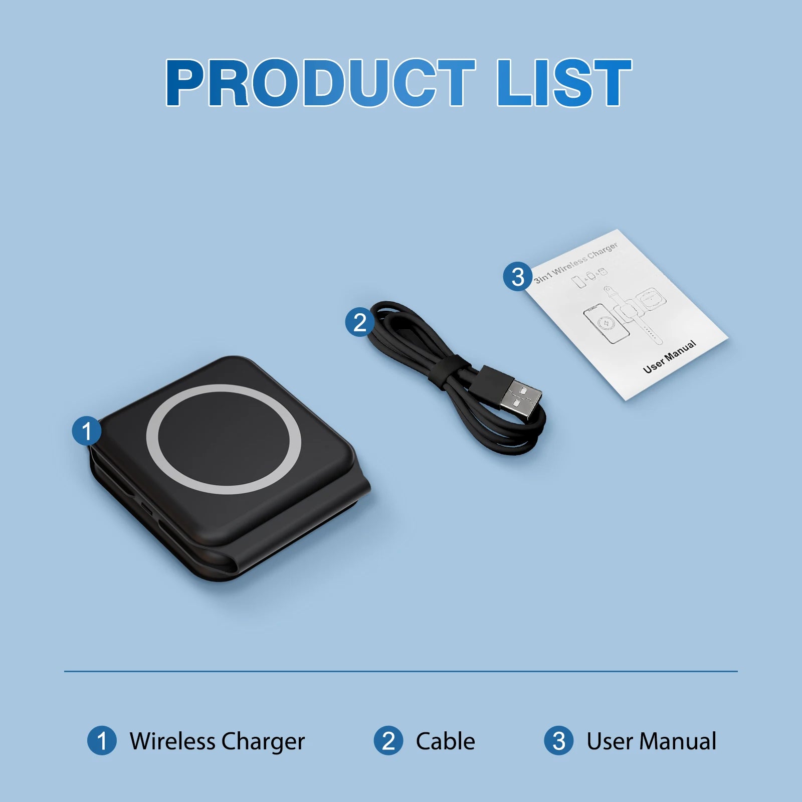 15W 3 in 1 Magnetic Wireless Charger Station Fast Charging Holder Foldable For iPhone 17 16 15 Pro Max iWatch AirPods
