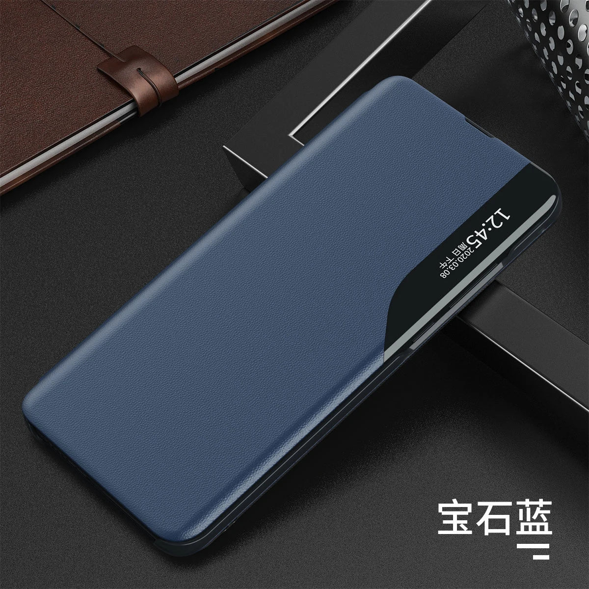 Smart View Window Leather Flip Phone Case with Kickstand For Samsung S26 Ultra S25 Edge S24 S23 S21 S20 FE S22 Plus + Note 20