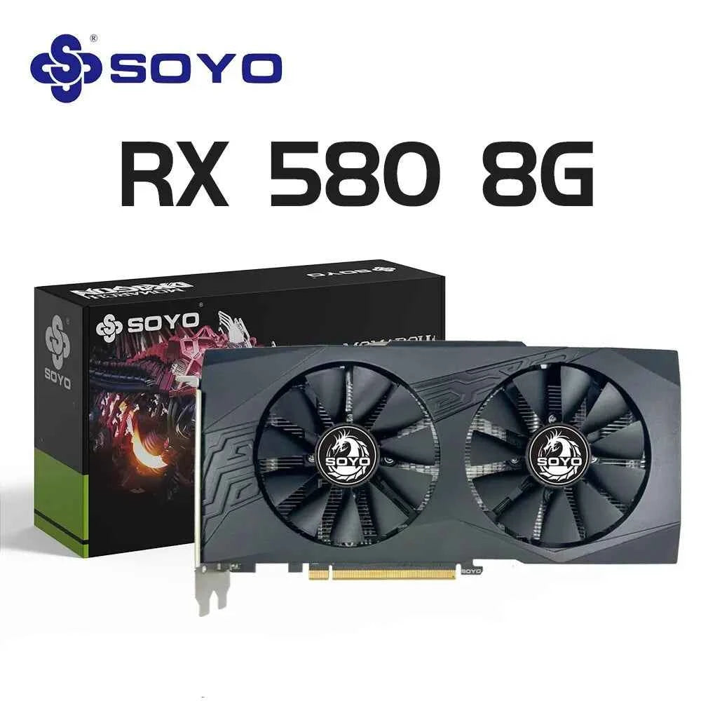 SOYO Graphics Cards Radeon RX580 8G & RX550 4G Video Gaming Card PCIE3.0x16 GPU Desktop AMD RX 580 8G