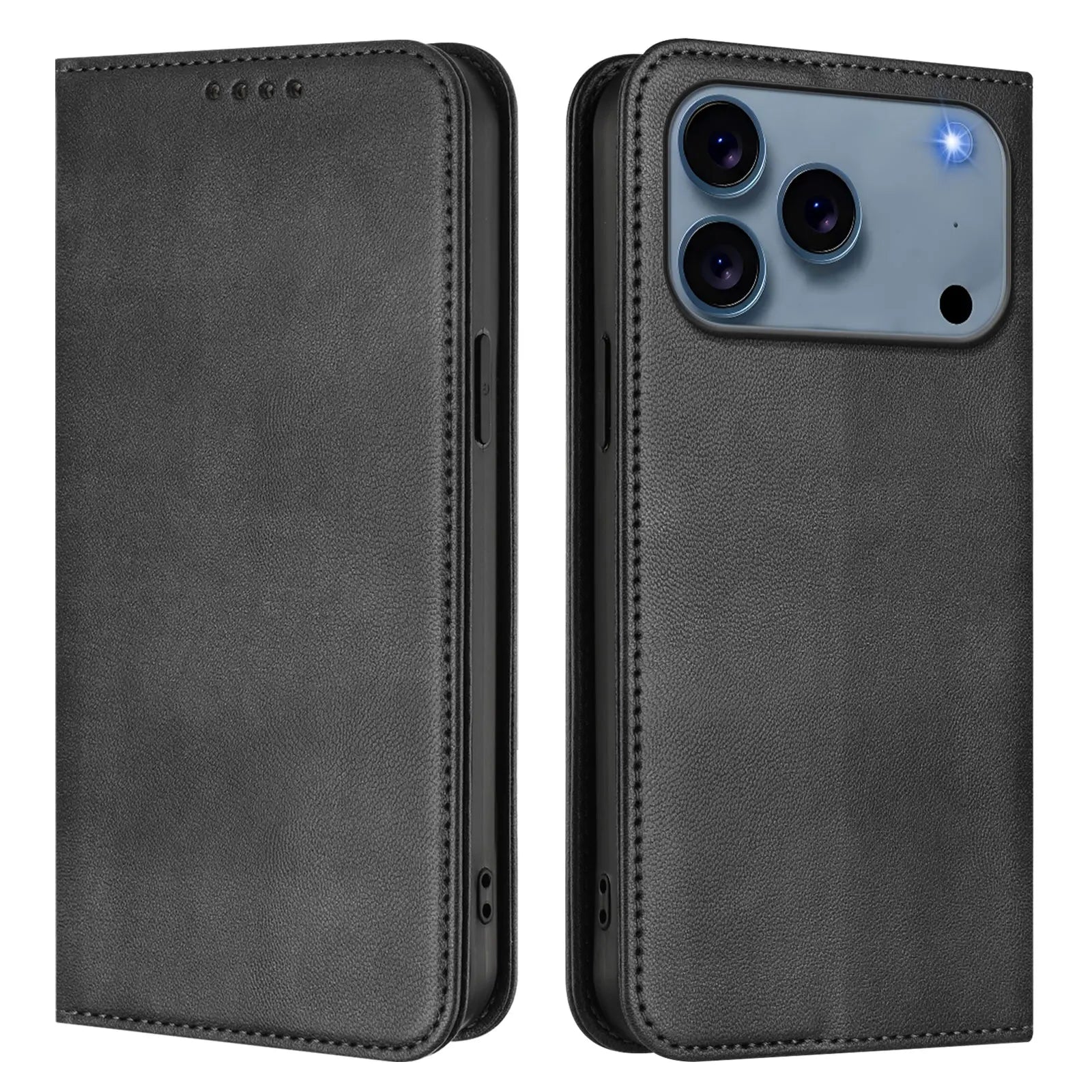 For iPhone 17 Pro Magnetic Wallet Flip Luxury Leather Case on For iPhone 17 16 15 14 13 12 11 Pro Max Plus 17 Air 16E Back Cover