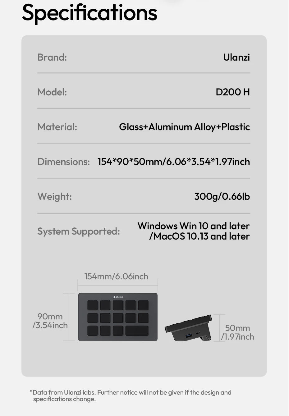 Ulanzi D200H Deck Dock AI-Powered Office Streaming Controller for Computer Fill Light for Intelligent Live broadcast Room