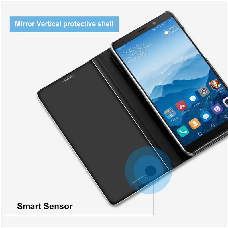 Mirror Flip Case for Samsung Galaxy S25 S24 Ultra S23 FE S22 S20 S21 Plus Back Cover for Galaxy S10 Plus S10e 5G Case