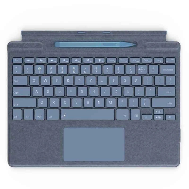 2025 New Color Microsoft Surface Pro 8/9/X/10/11 Bluetooth Magnetic Keyboard with Pen Slot,Touchpad and 7-color Backlit Keyboard