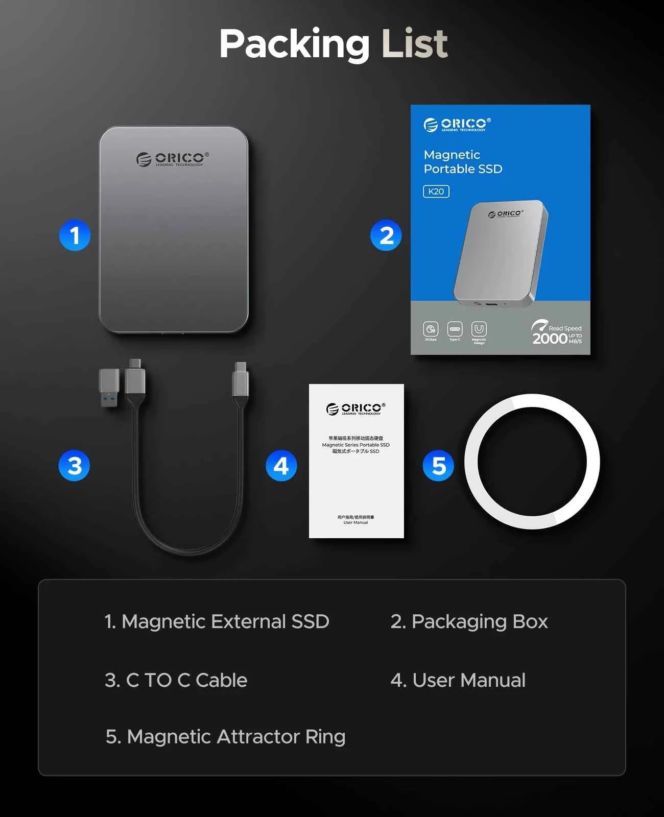 ORICO K5PLUS External SSD (2.5