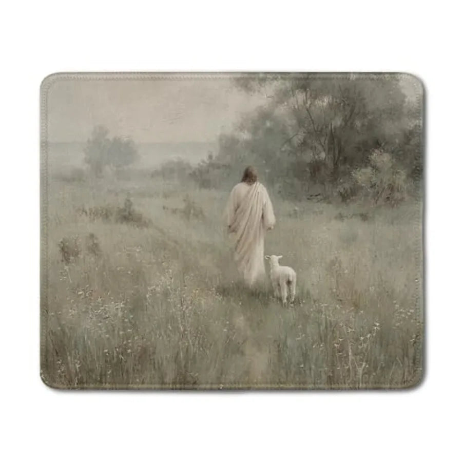 Watercolor Forest Christian Mouse Pad, Psalm 46:1Bible Verse Mouse Pads Mousepad for Desk Home Office Dorm Computers Laptop, Re