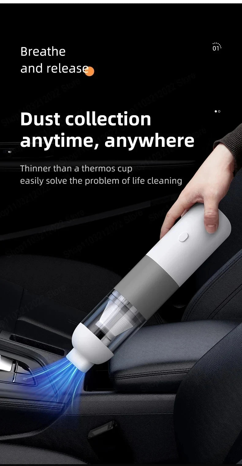 Handheld Vacuum Portable Auto Vacuum Cleaner Mini Wireless Car Vacuum Cleaner Dust Buster Rechargeable for Car Home Office