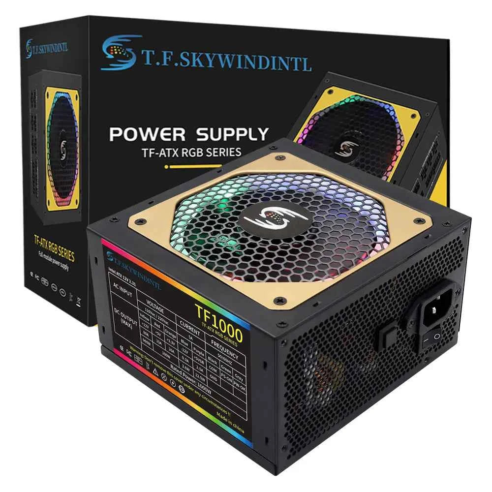 T.F.SKYWINDINTL Gold 1000W Computer TF1000 Full Modular PC Power Supply Medal Active PFC ATX