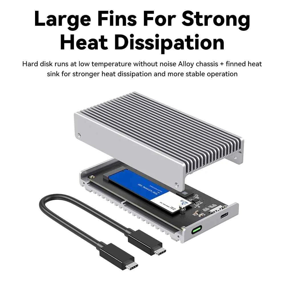 40Gbps M.2 NVMe USB 4.0 SSD Enclosure Thunderbolt USB-C SSD Case Compatible with USB 3.2/3.1/3.0 For Macbook iPad iPhone Case