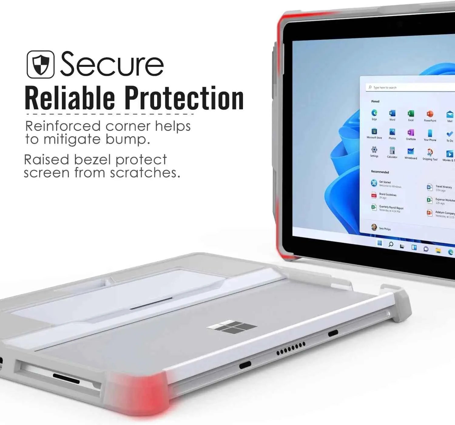 All-in-One Protective Cover Case For Microsoft Surface Pro 9 8 7 7plus 6 5 4 12.3'' Go 2 3 with Pen Holder Hand Strap