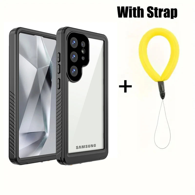 Shellbox Outdoor Swimming Underwater Photography IP68 Waterproof Phone Case with Lanyard for Samsung Galaxy S25Ultra S24U S23/22