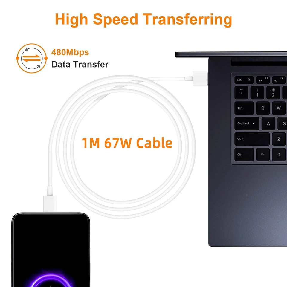 Original XIAOMI Charger 45W 33W Fast Turbo Charge Cable Usb C Travel Adapter Mi 11 10t Pro 10 11s Poco M7 X7 X5 X3 Redmi Note 15