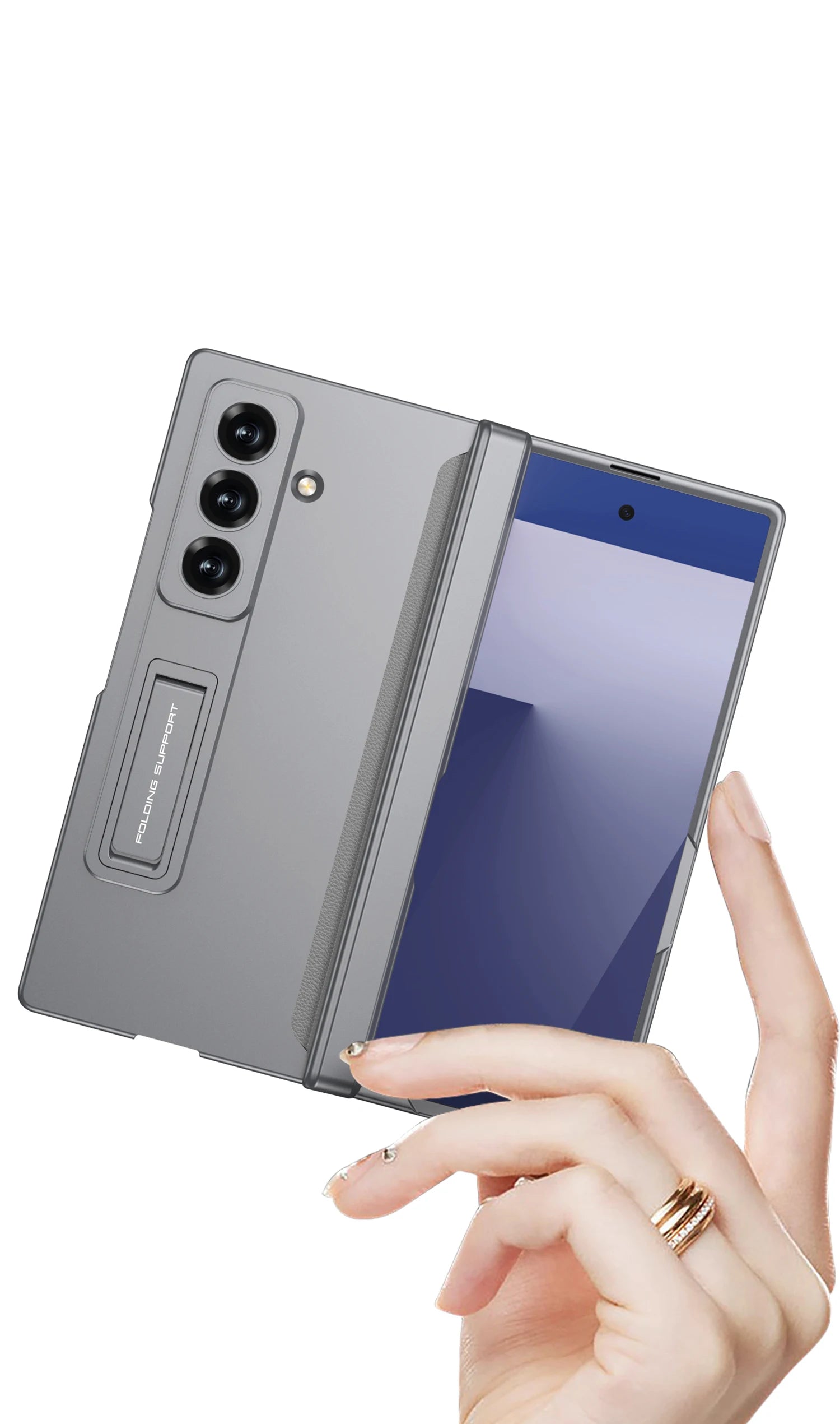 Magnetic Hinge All-included Case for Samsung Galaxy Z Fold 7 6 Ultra-thin Shockproof Stand Matte Cover for Samsung Z Fold7 Case