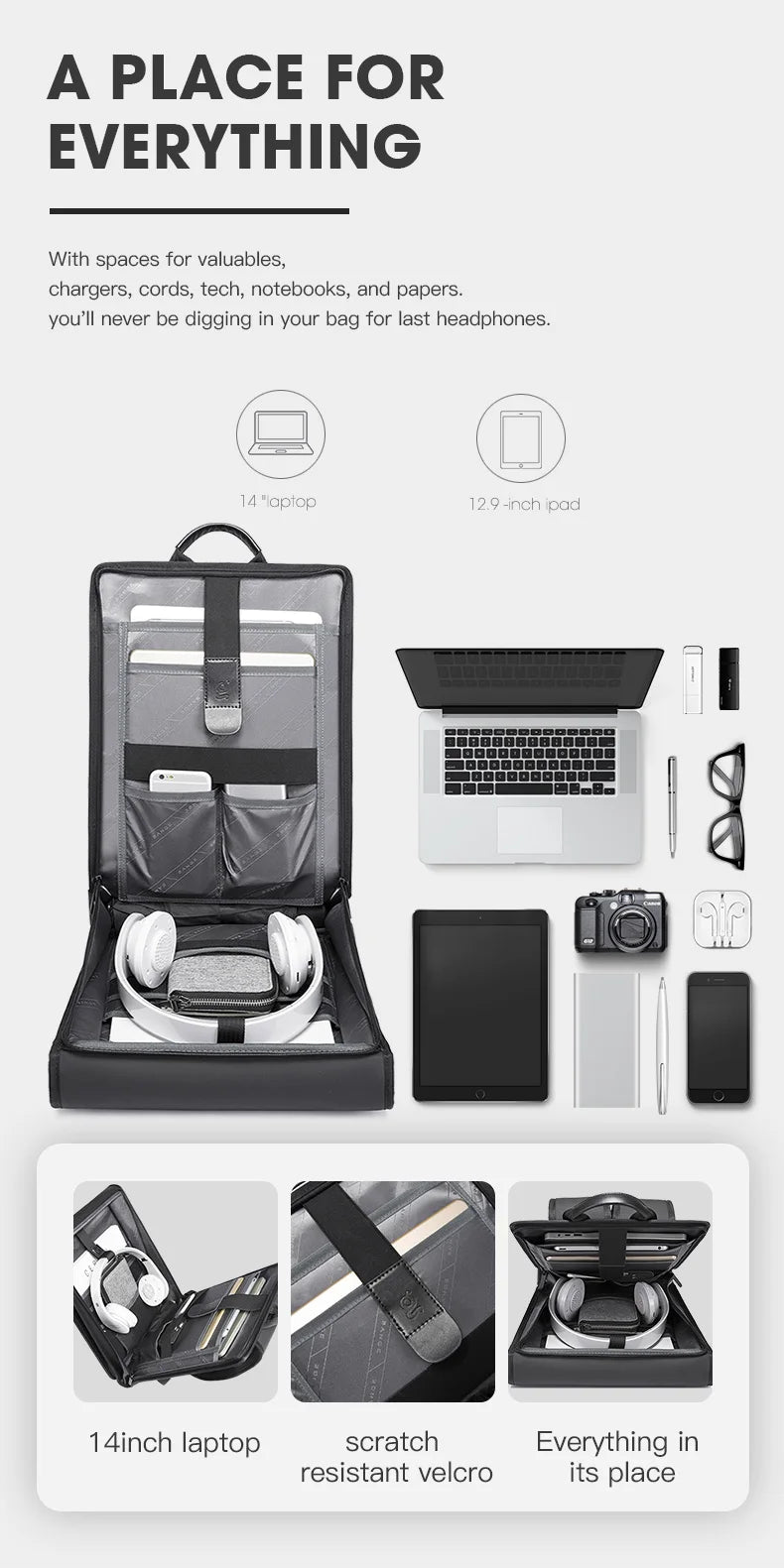 Mochila bange Backpacks Laptop Backpack Anti-theft Waterproof Scratch Prevention School Backpacks Men Business Travel Bag