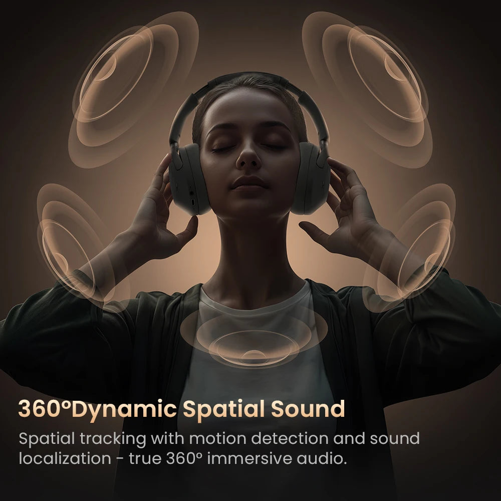 HAYLOU S40 ANC Wireless Headphones Bluetooth 6.0 Hi-Res Audio Over Ear Headset 50dB Hybrid Active Noise Cancellation Earphones
