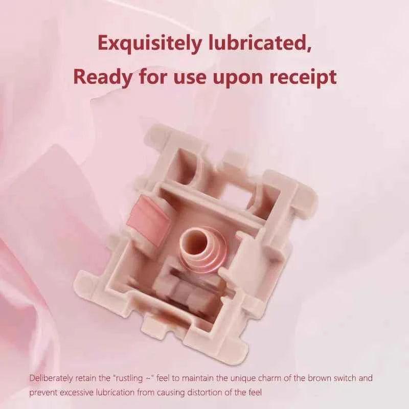 CHERRY MX PETAL Switch 5 Pin 30g Light Pressure Tactile Fine Lubrication Rustling Sound Mechanical Keyboard Hot Swap Switches