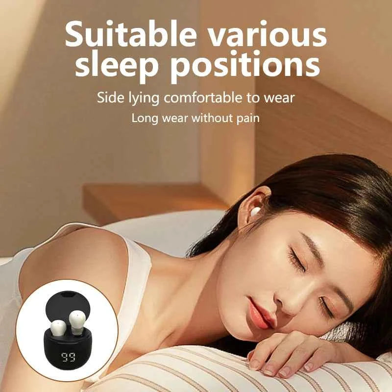 Super Bass Sleep Headphones Wireless Bluetooth Earphones With Mic Sports Earbuds Noise Reduction Mini HD Headset For Smart Phone