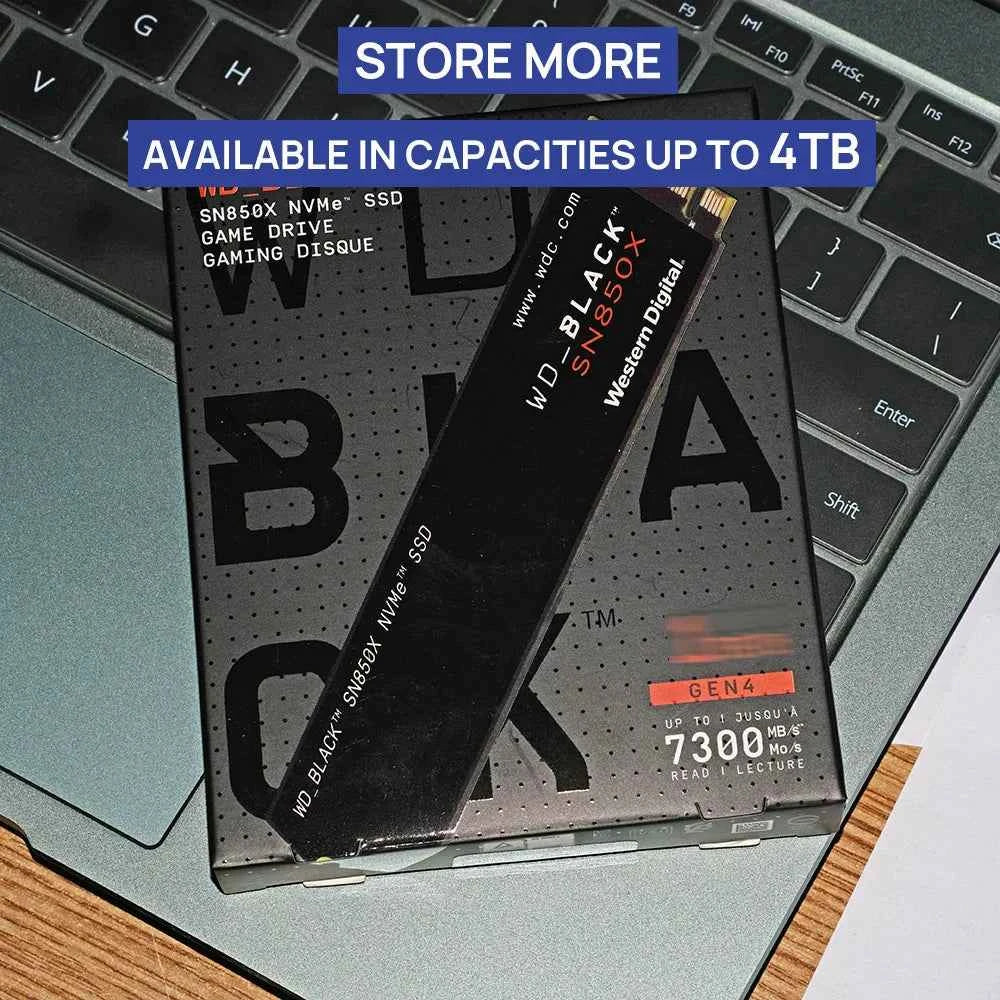 Western Digital WD SN850X SSD 1TB 2TB NVMe Gen4 PCIe M.2 2280 PCIe 4.0X4 Drive Internal Solid State Disk for PS5 Desktop Laptop