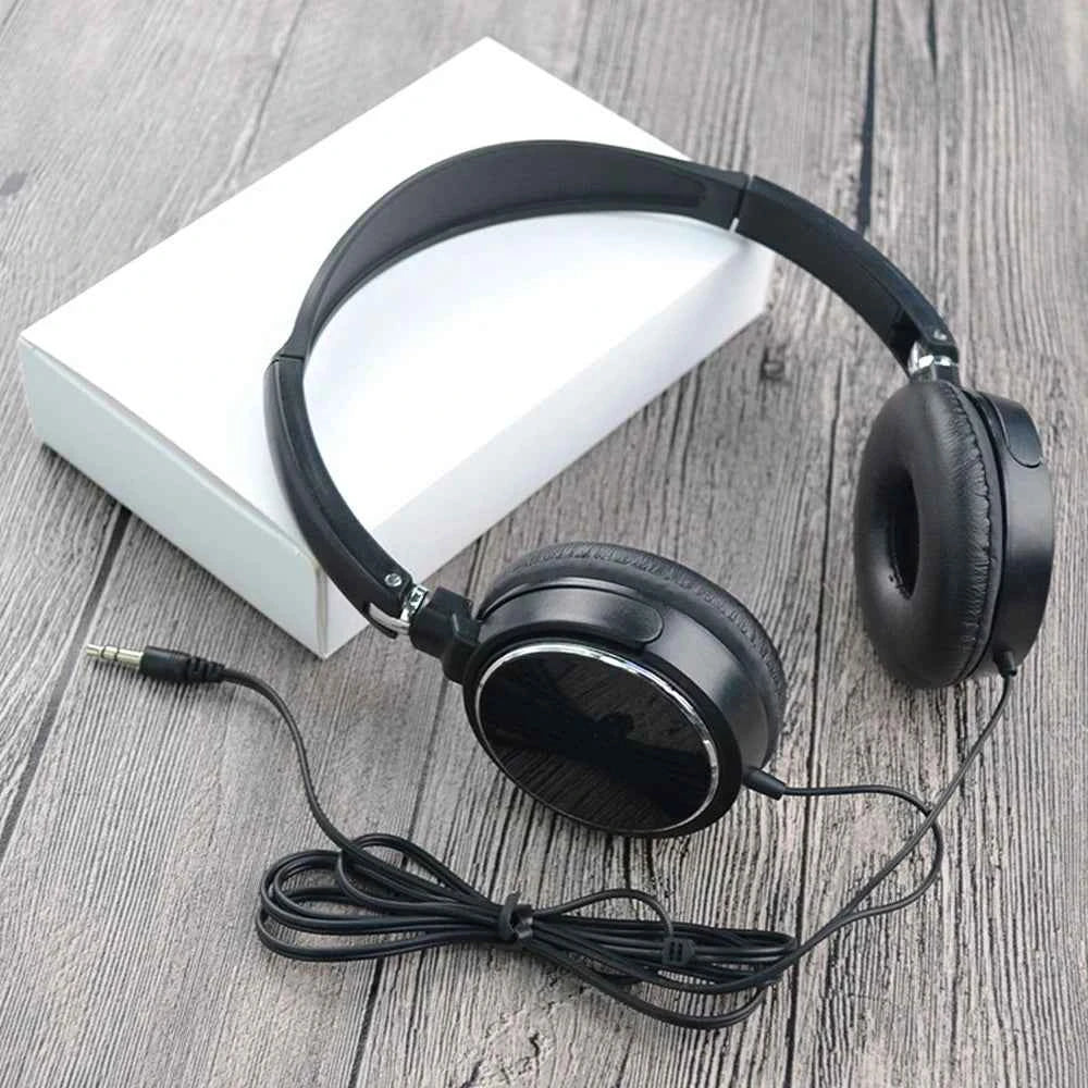 Universal Headphone Over Ear Foldable Wired Earphones HiFi Stereo Sound Portable Headset 3.5mm Headphone HiFi Stereo Sound