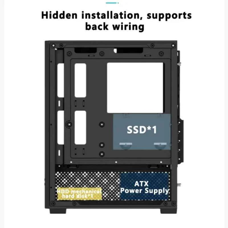 X2 Computer Case M-ATX Mini-ITX Motherboard Seaview Room Side Transparent Desktop Chassis USB3.0 Support 240 Water Cooler