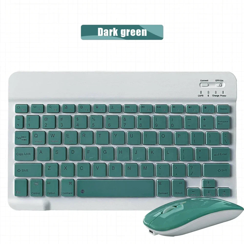 Tablet Wireless 10inch Keyboard For iOS Android Windows For iPad Huawei Samsung Teclado Bluetooth-compatible Keyboard and Mouse