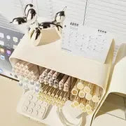 Multi-Layer Desk Organizer Large Capacity Office Accessories Slanted Insert Pencil Holder Storage Box Stationery Supplies School