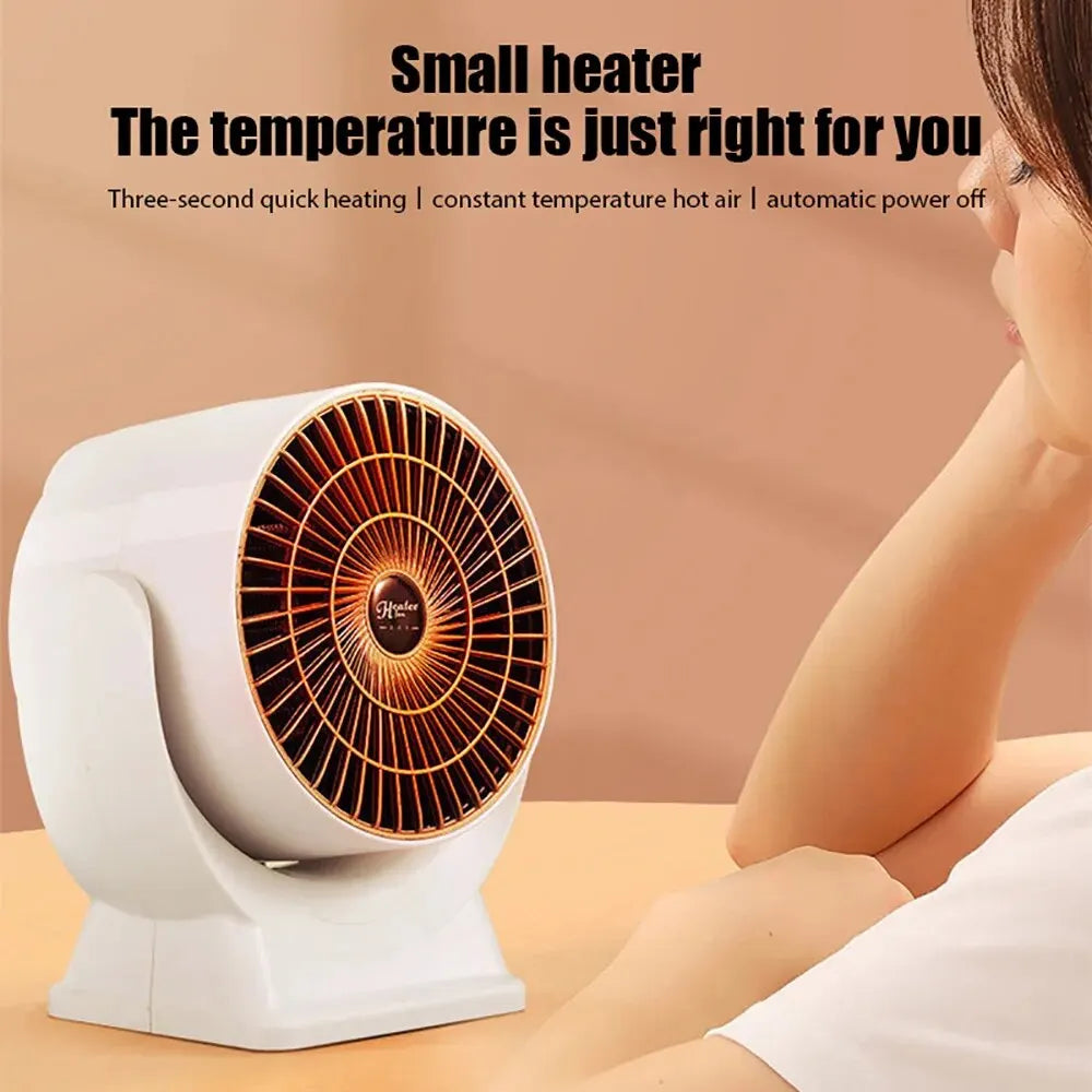 Portable Electric Heater Low Noise Air Heater Fast Heating Mini Desktop Fan Heater Winter Heating Warmer for Home Office Room
