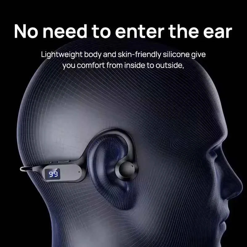 Wireless Earphone Bone Conduction Sport Swimming Bluetooth Compatible Earphones Hand-free With Mic For Sports Earbud 2026