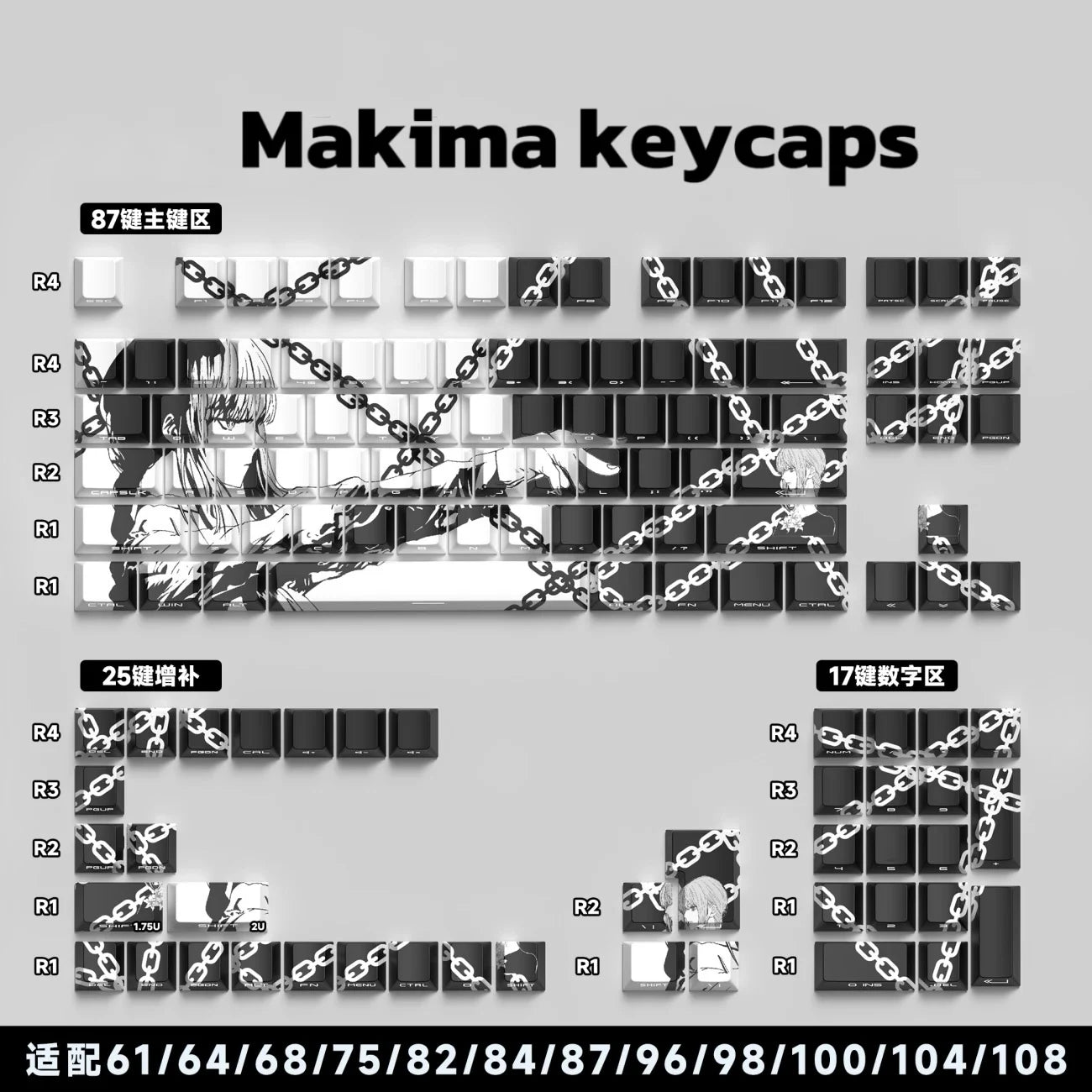 Makima Anime Keycaps - WinSupport Tech