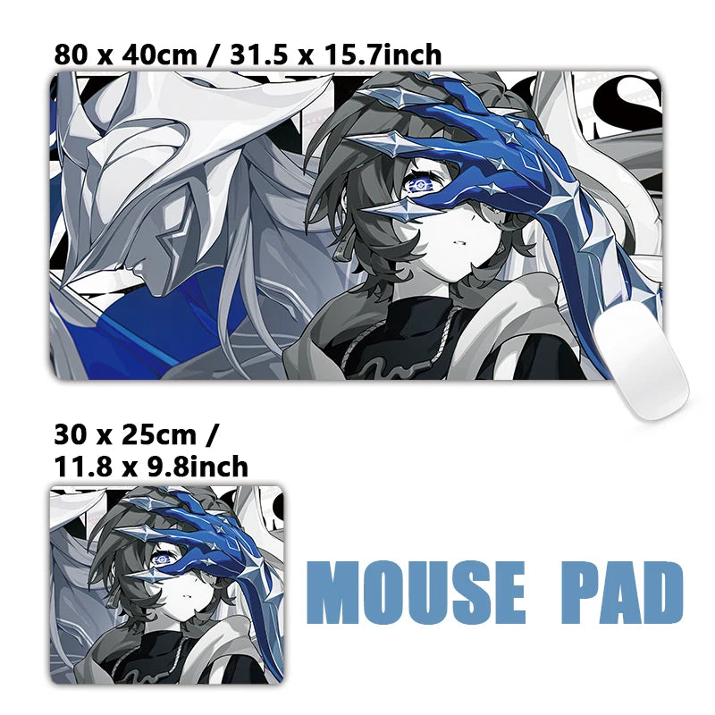New Design Zenless Zone Zero Mouse Pad Promeia Starlight Billy Cissia XXL Large Mousepad Keyboard Pad Desk Mat Keyboard Mats