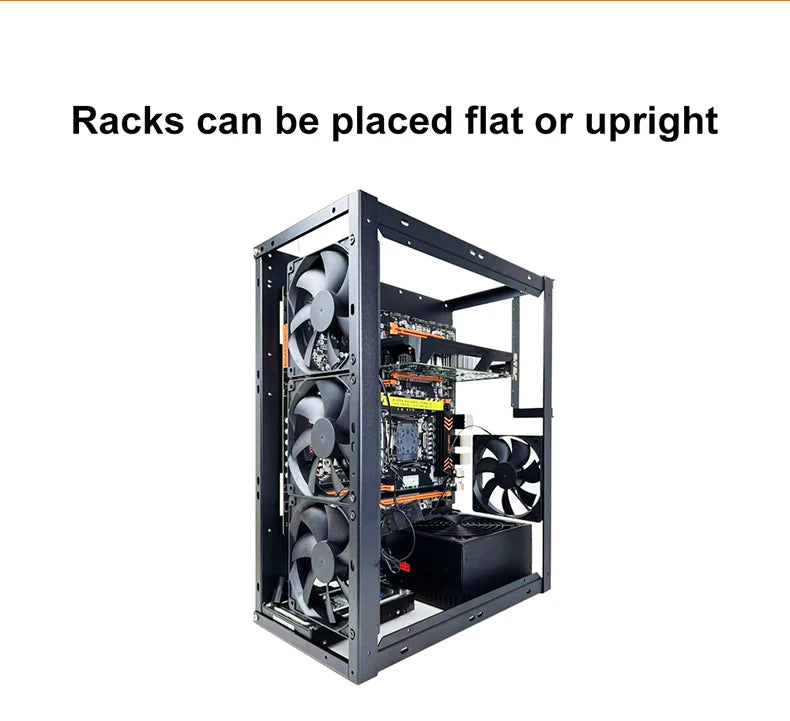 DIY Computer Motherboard Case Rack Aluminum Frame Chassis Cooling Rack Stand Open Chassis Support Bracket Good Heat Dissipation