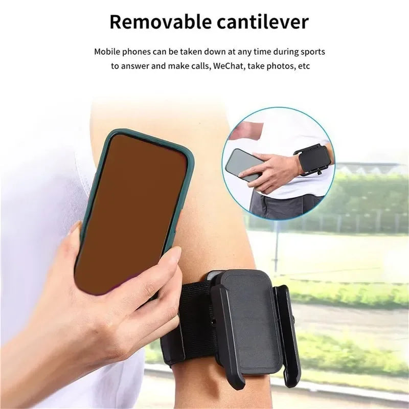 Running Sport Armbands Phone Holder For iPhone 16 15 14 13 12 Pro Max 14 Plus Samsung S24 Ultra Xiaomi Arm Band Bracket GPS Clip