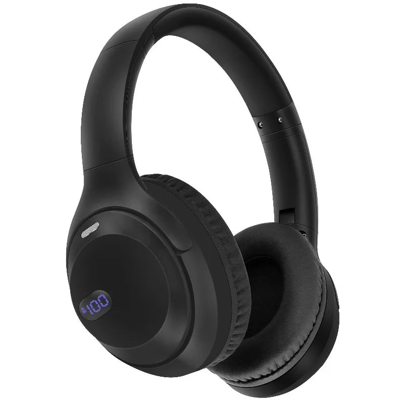 BT5.3 Wireless Headphones with LED Display: Long Battery Life & Multi - Mode Compatibility