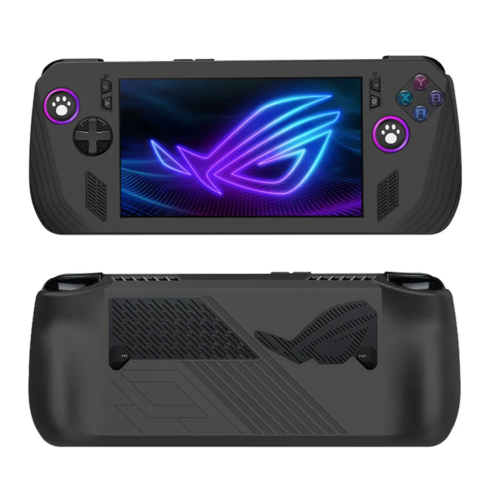 Silicone Protective Cover Shockproof Protector Sleeve Anti-Scratch with Lanyard Suitable For Asus ROG Ally X Gaming Console