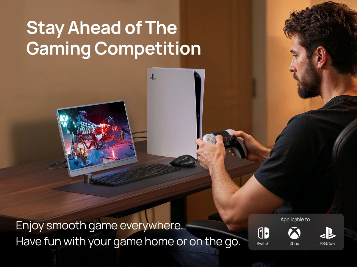 [New] ARZOPA 16.1'' 144Hz Portable Monitor,106% sRGB,1080P,with storage Bag,External Second Screen,Z1FC-Grey