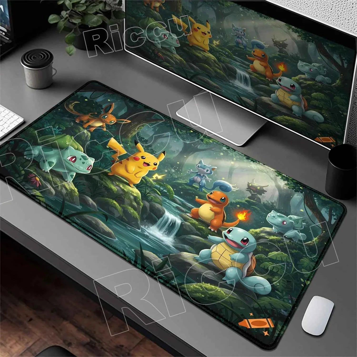 HD 900x400 Rubber Large PC Mousepad Gaming Mouse Pad Accessories Pikachu Slowpoke XXL Desk Keyboard Mat Computer Laptop Mausepad