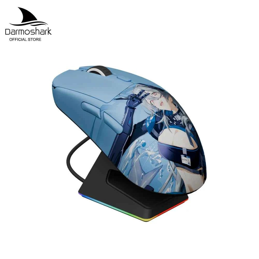 Darmoshark X5 Gaming Mouse 7Key PAW3395 Double 8K Wired Wireless 26000 DPI RGB Magnetic Charging Base Motospeed Macro Mouse
